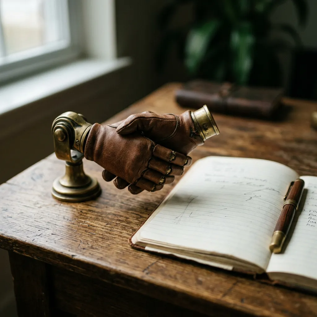 Brass figurine of clasped hands — customer retention and partnership